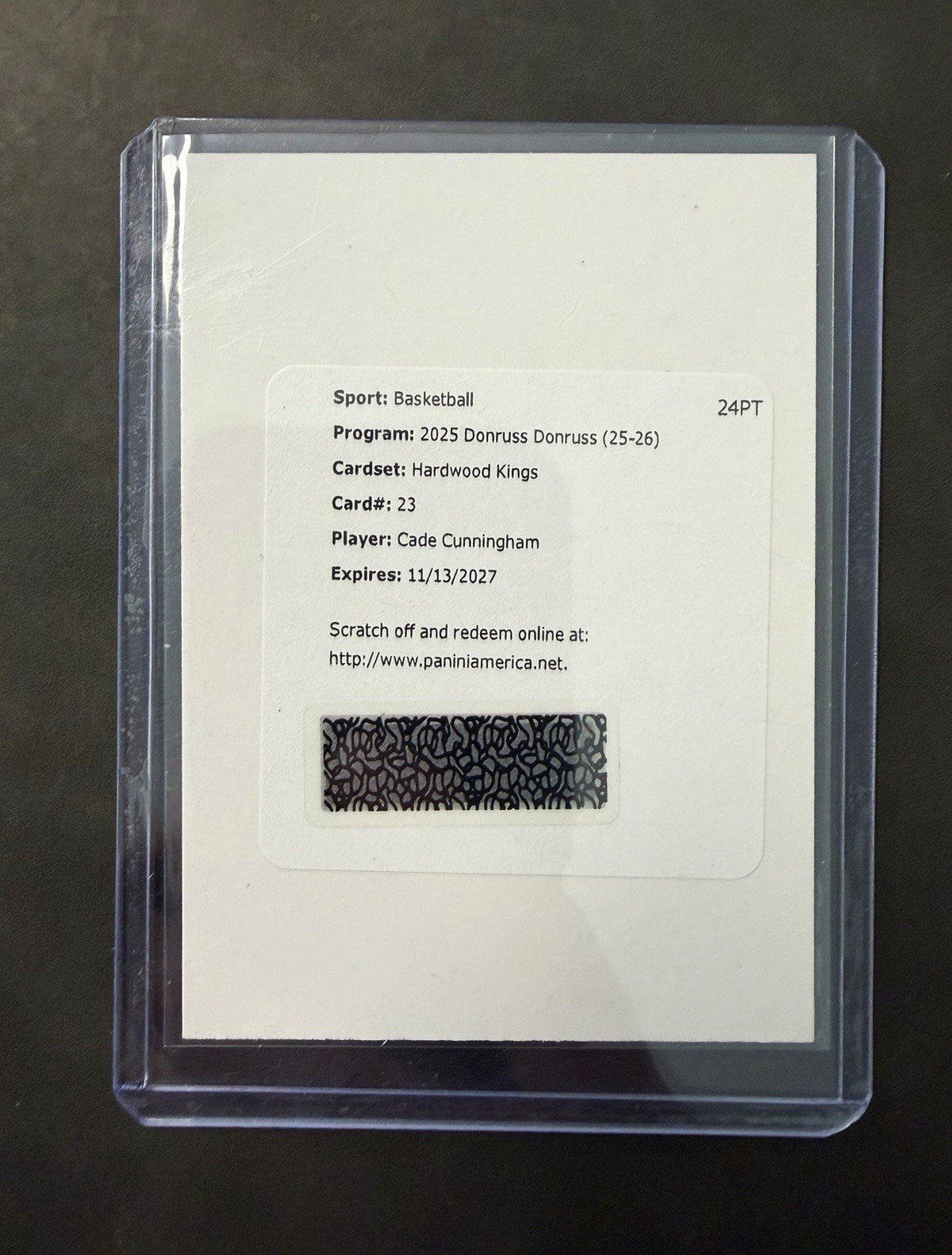 Panini 2025-26 Donruss Hardwood Kings Auto /25 Cade Cunningham #23 Redemption Panini 2025-26 Donruss Hardwood Kings Auto /25 Cade Cunningham #23 Redemption