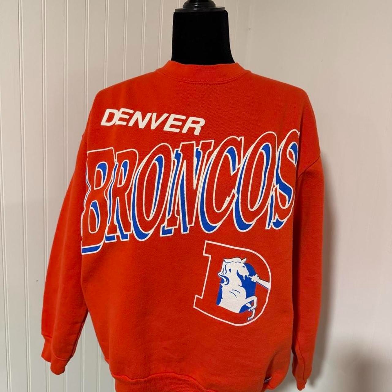 Vintage Denver Broncos Logo NFL Crewneck Sweatshirt VK15368