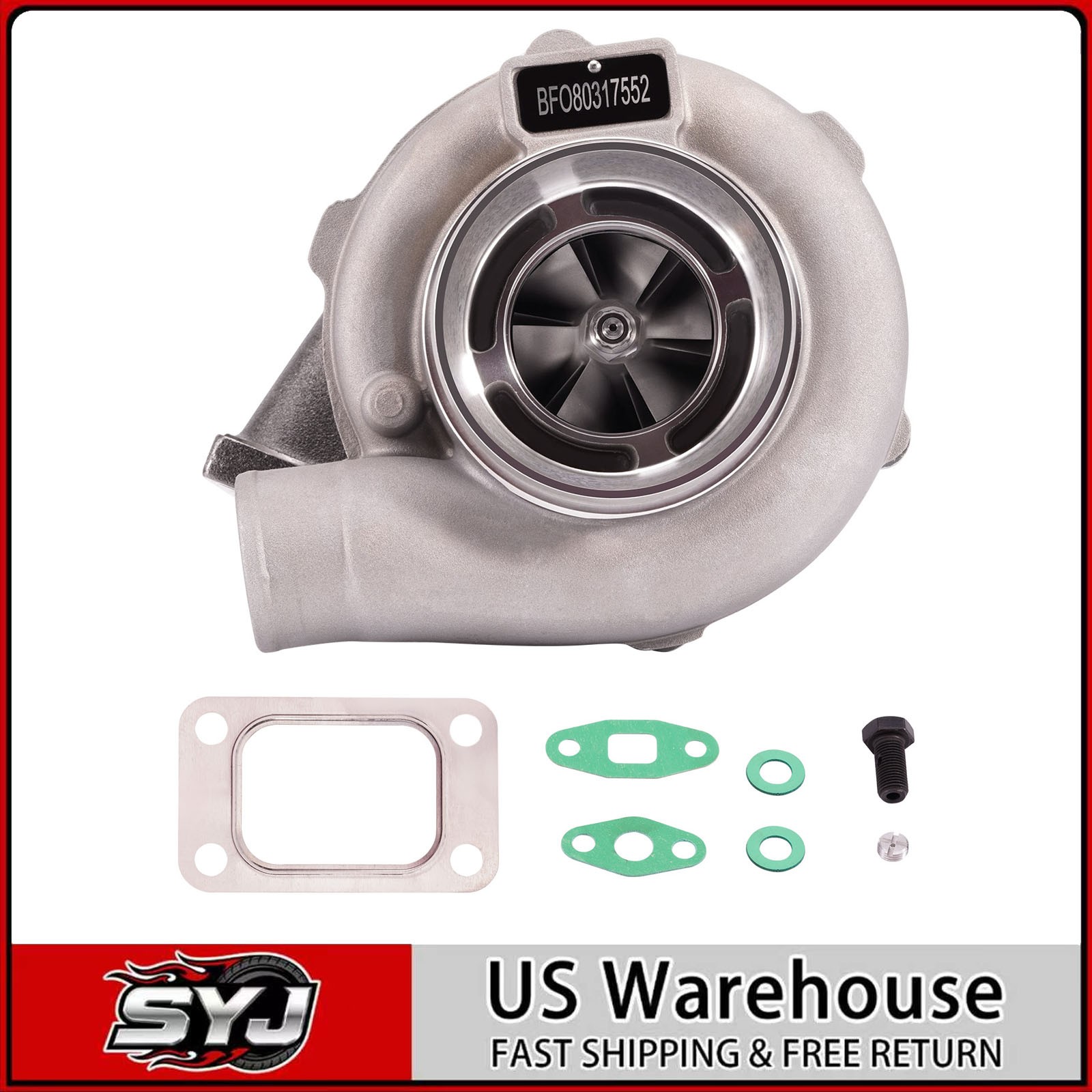 GT30 GT3037 GT3076 T3.82 A/R 51 TRIM POLISHED TURBO TURBOCHARGER 500+HP