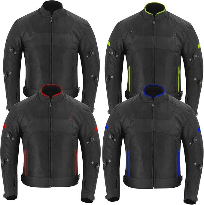 Men’s Waterproof Motorcycle Jacket Cordura CE Armored Breathable Summer Riding