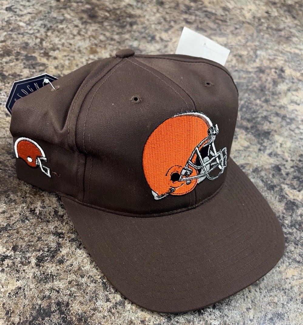 Vintage 90s Cleveland Browns Adjustable SnapBack Hat Brown Blockhead NWT Vintage 90s Cleveland Browns Adjustable SnapBack Hat Brown Blockhead NWT