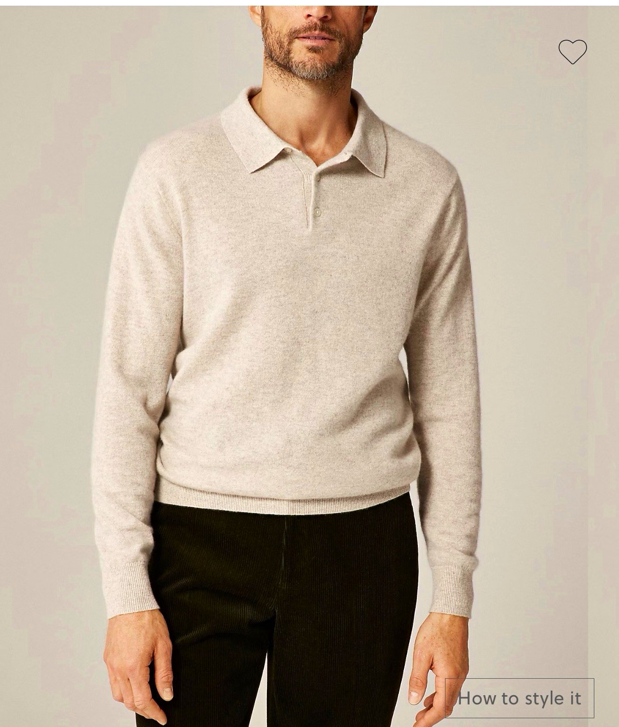 J. Crew men\'s 100% Cashmere collared sweater-polo Sz M Tan color 