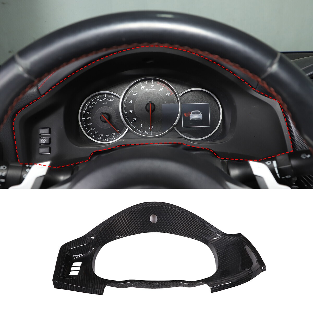 Real Carbon fiber For Toyota 86 Subaru BRZ 2012-20 Console instrument cover Trim