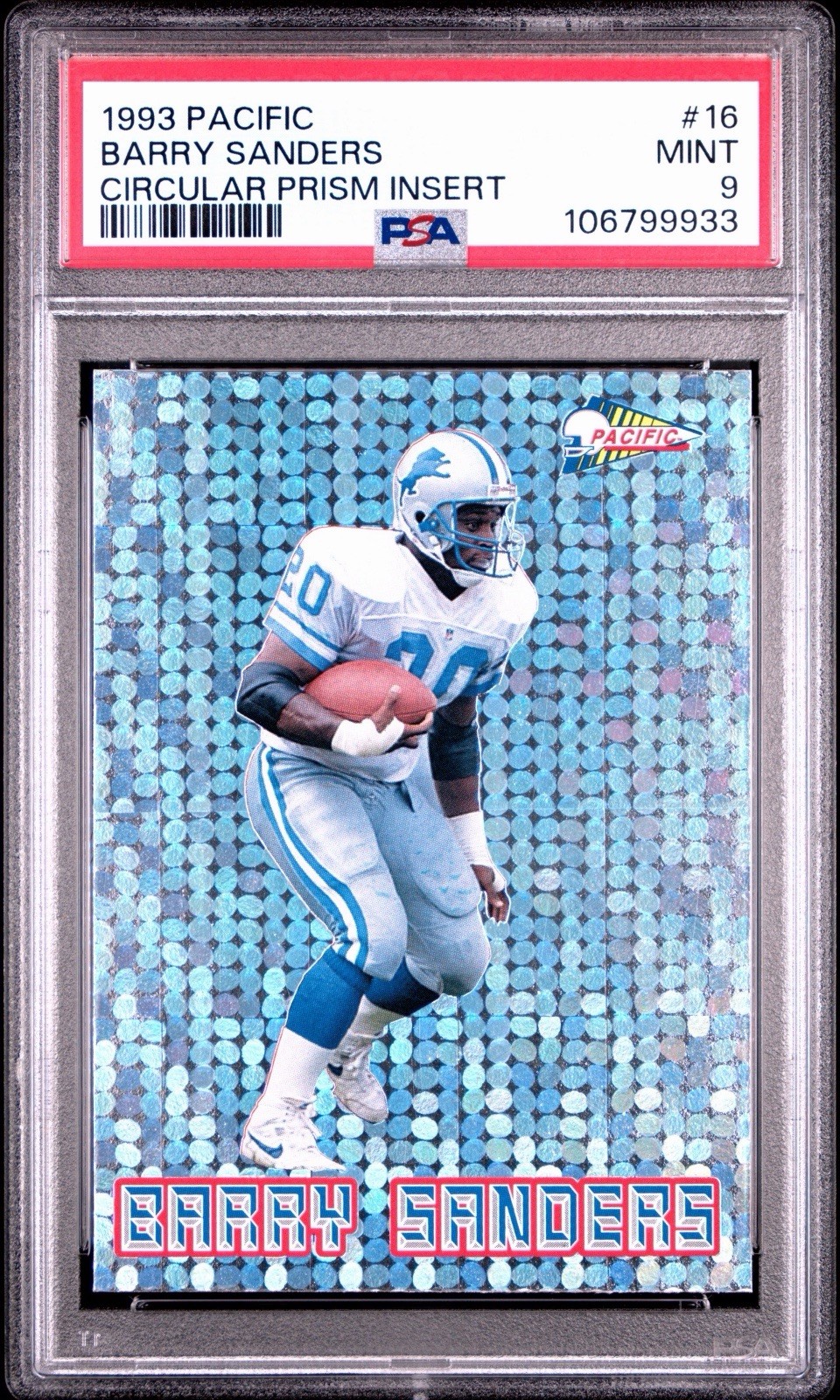 1993 Pacific Prism Barry Sanders PSA 9 Mint (Pop 5 Only 2 Higher) 1993 Pacific Prism Barry Sanders PSA 9 Mint (Pop 5 Only 2 Higher)