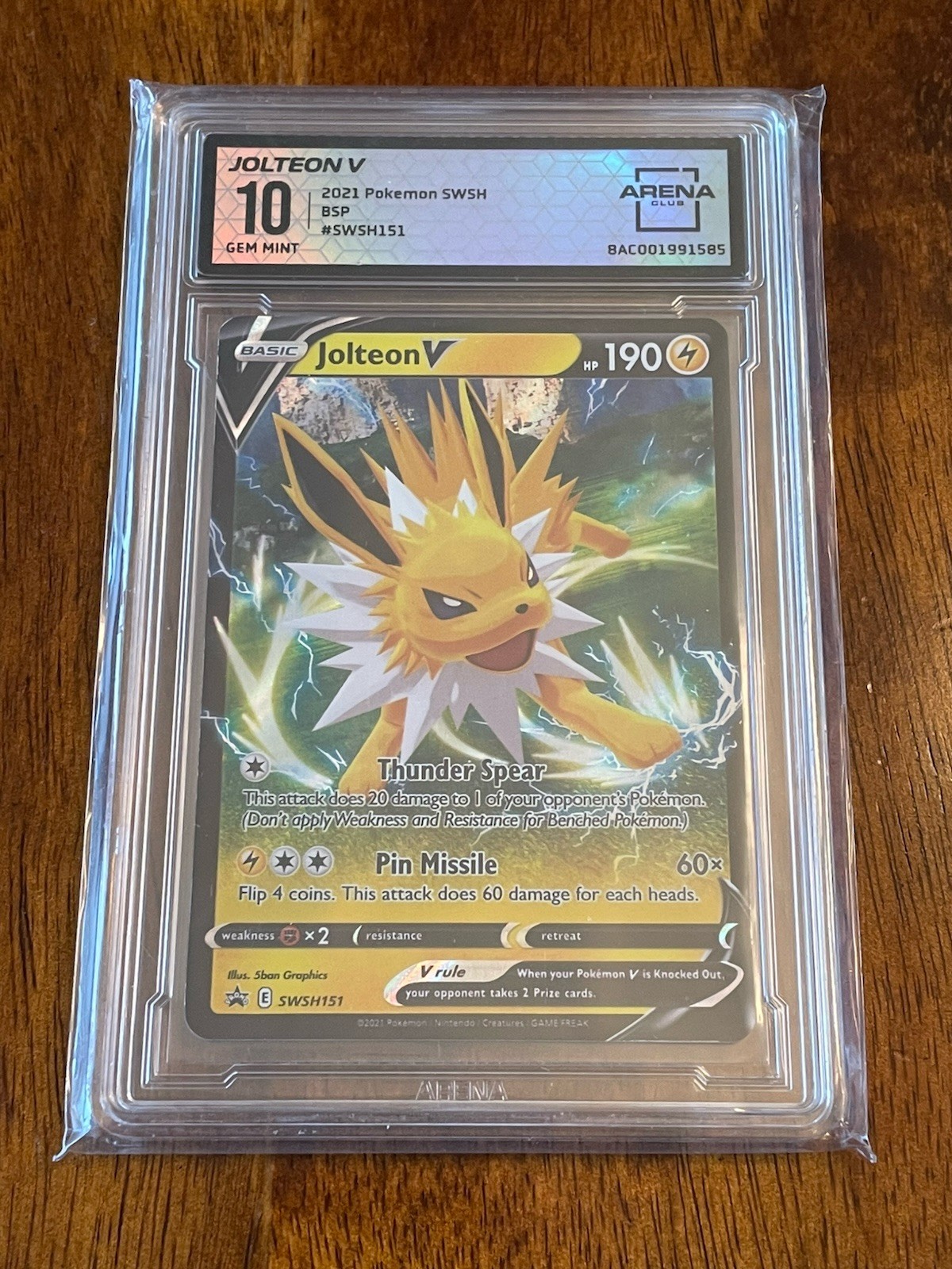 2021 POKEMON SWSH BLACK STAR PROMO EEVEE EVOLUTIONS JOLTEON V 151 Arena Club 10