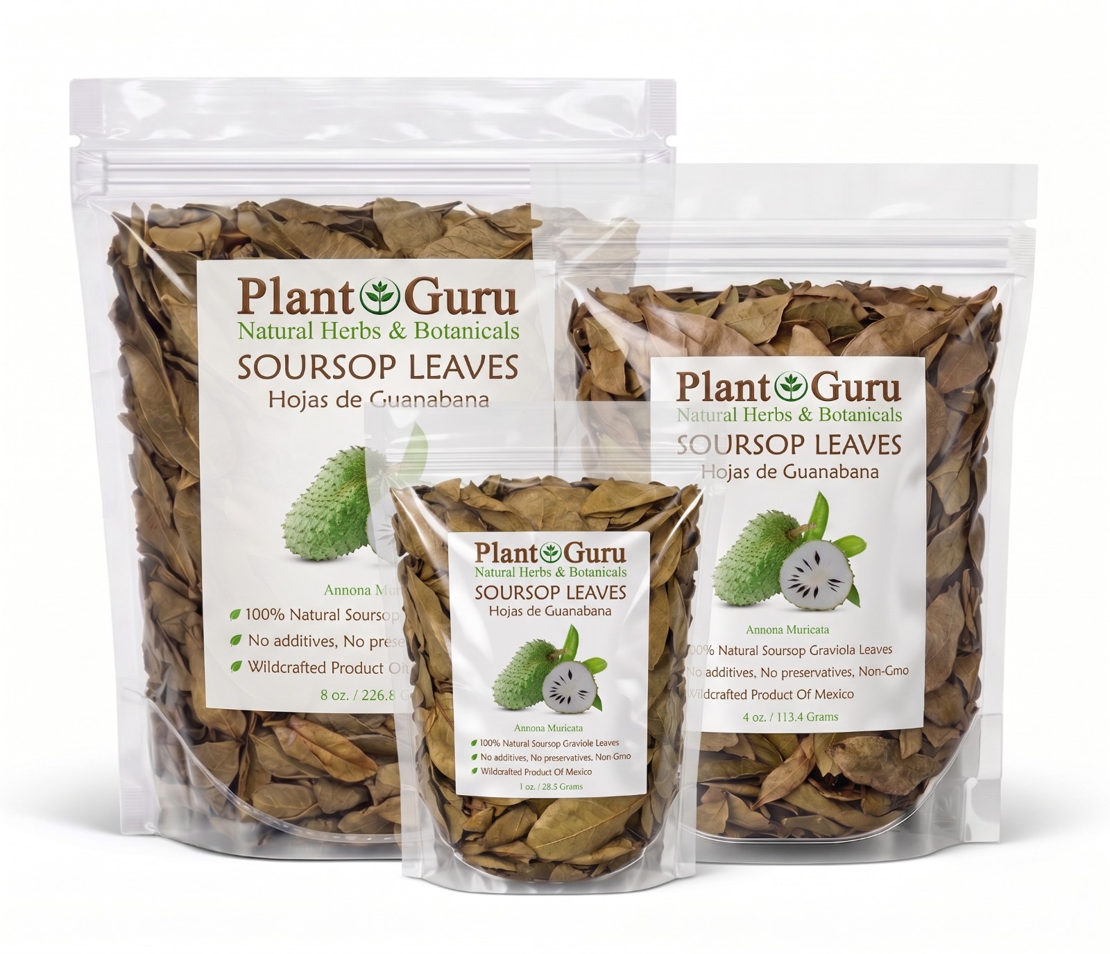 Dried Soursop Leaves - Natural Graviola Soursop Tea Leaves, Hojas de Guanabana