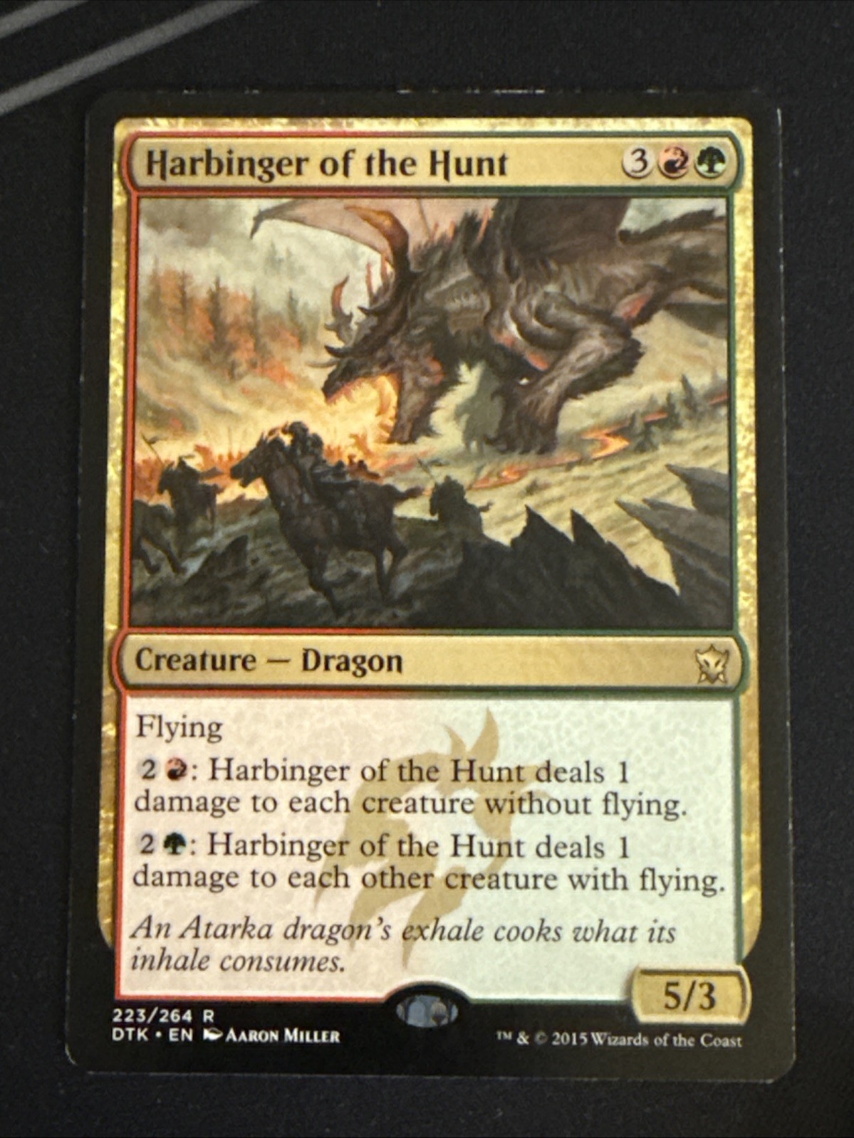 Harbinger of the Hunt MTG Magic 2015 Dragons of Tarkir LP Harbinger of the Hunt MTG Magic 2015 Dragons of Tarkir LP