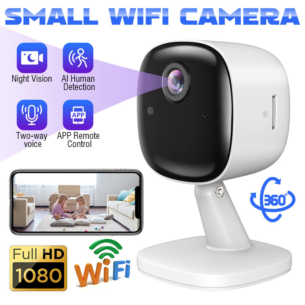 2x Camaras De Seguridad Wifi Casa Exterior Inalambrica Con Vision Nocturna 1080P