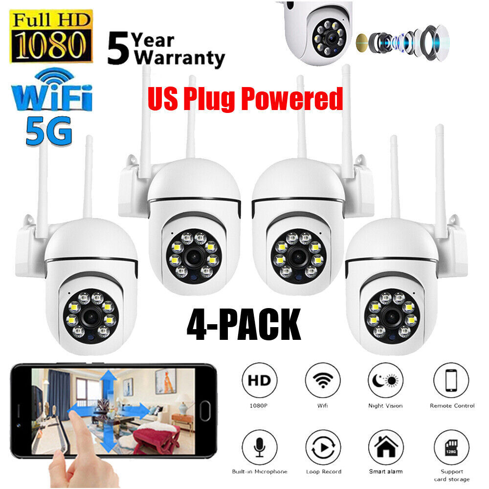 4-Pack Wireless 5G WiFi Security Camera System Smart Outdoor Night Vision 1080P 4-Pack Wireless 5G WiFi Security Camera System Smart Outdoor Night Vision 1080P