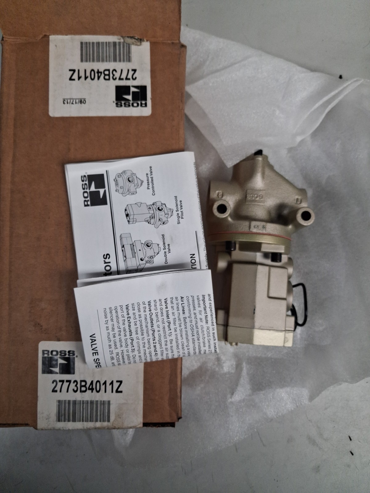 ROSS CONTROLS 2773B4011Z / 2773B4011Z (BRAND NEW) ROSS CONTROLS 2773B4011Z / 2773B4011Z (BRAND NEW)