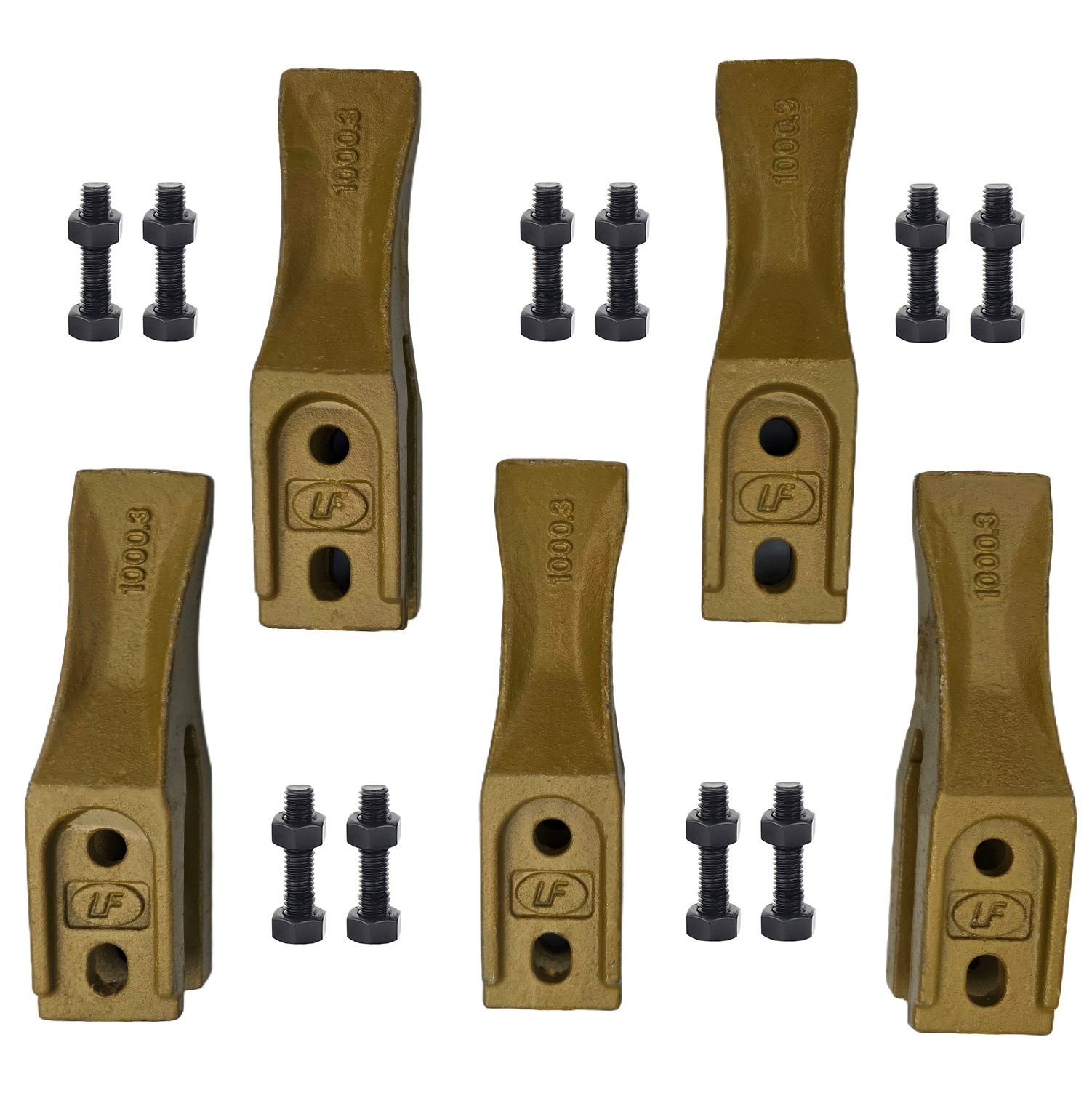 5PK 6684447 Bolt On Bucket Teeth Unitooth For Skid Steer Backhoe Replacement 5PK 6684447 Bolt On Bucket Teeth Unitooth For Skid Steer Backhoe Replacement