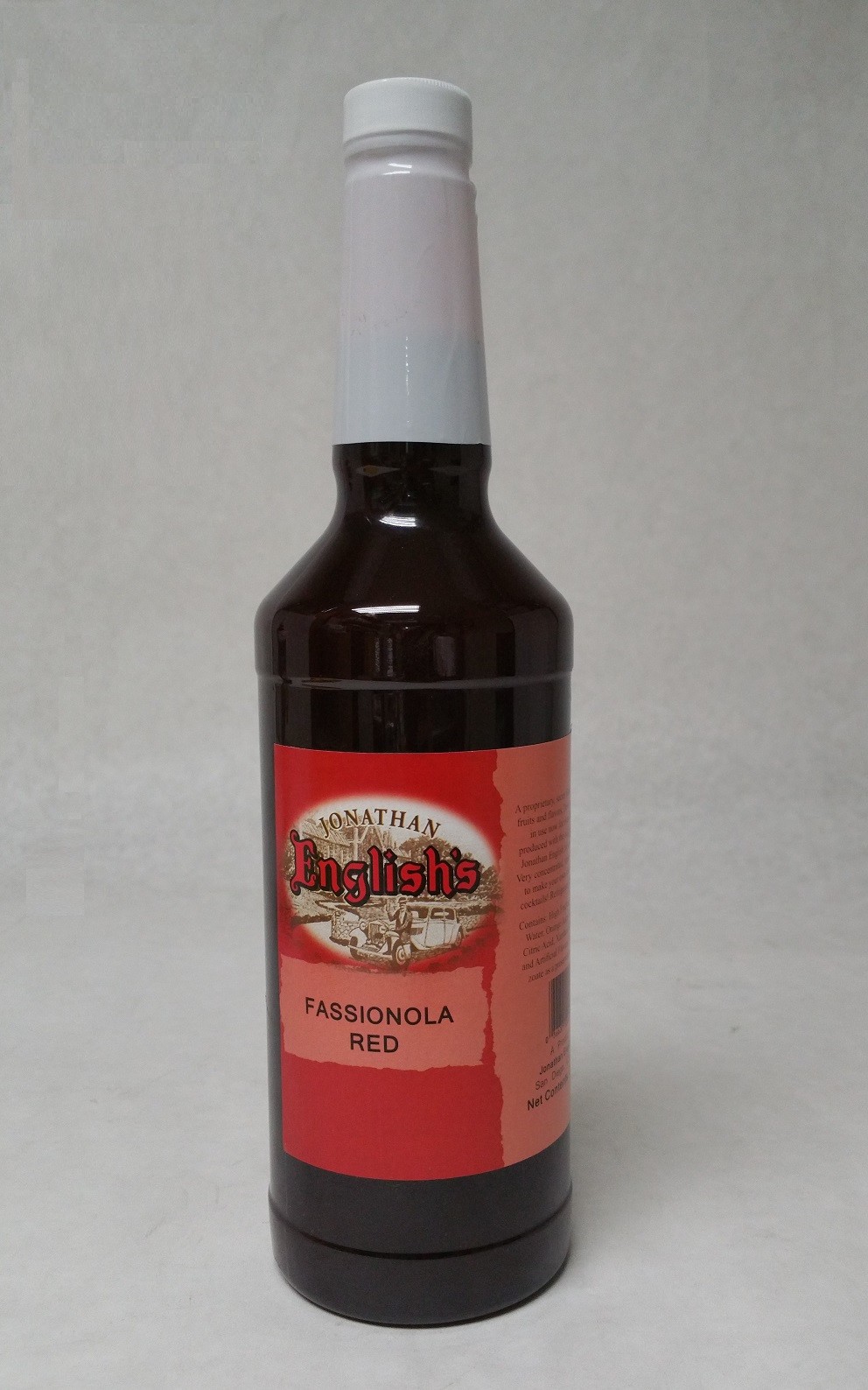 Jonathan English FASSIONOLA RED Original Tropical Tiki Drink Mixer Syrup