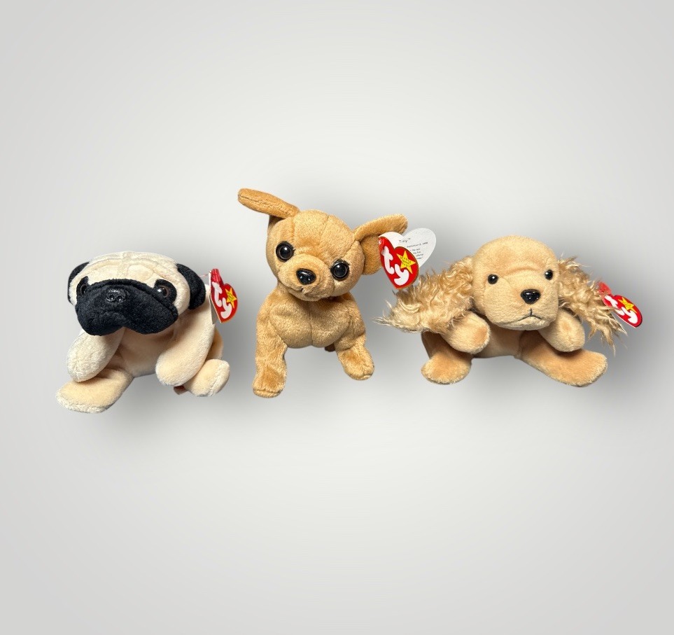 TY Original Beanie Babies VTG Lot Of 3 Tiny Tag Error ‘98 Spunky ‘97 Pugsy ‘96 TY Original Beanie Babies VTG Lot Of 3 Tiny Tag Error ‘98 Spunky ‘97 Pugsy ‘96