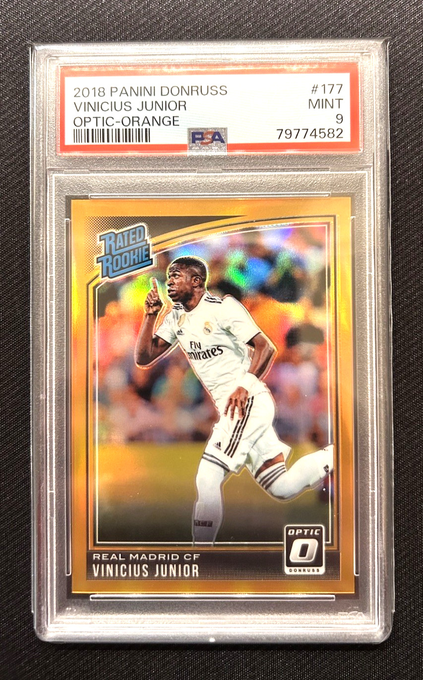 Vinicius Junior Orange /99 PSA 9 Optic Rated Rookie #177 2018 Panini Donruss RC