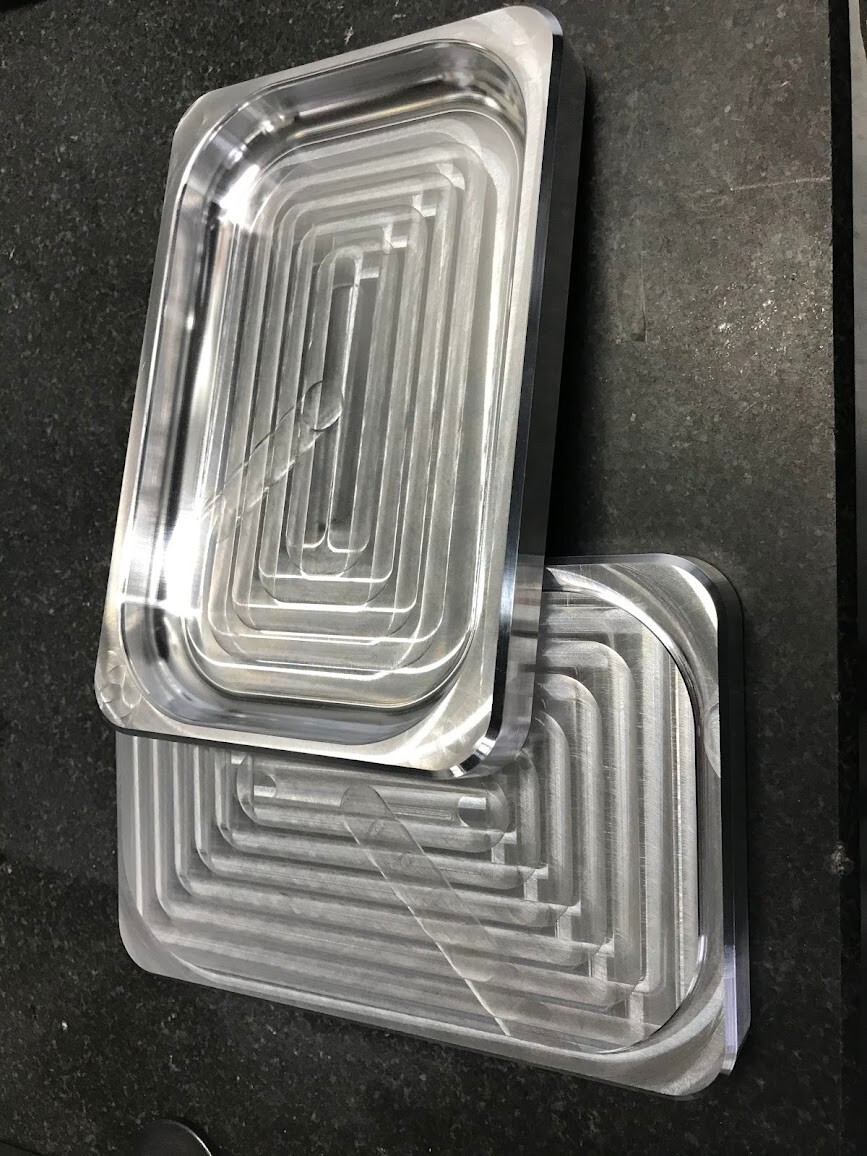 Stackable Trays, Billet Aluminum, Pair