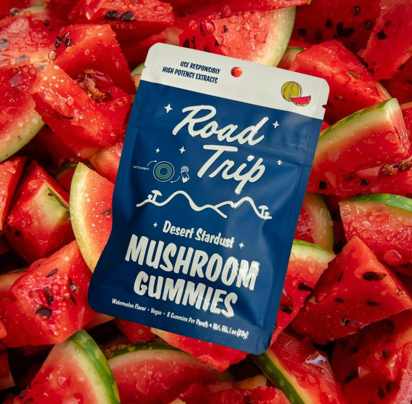 Road Trip - Nootropic Gummies - 8 Count - Mushroom - Made in USA - Watermelon Road Trip - Nootropic Gummies - 8 Count - Mushroom - Made in USA - Watermelon