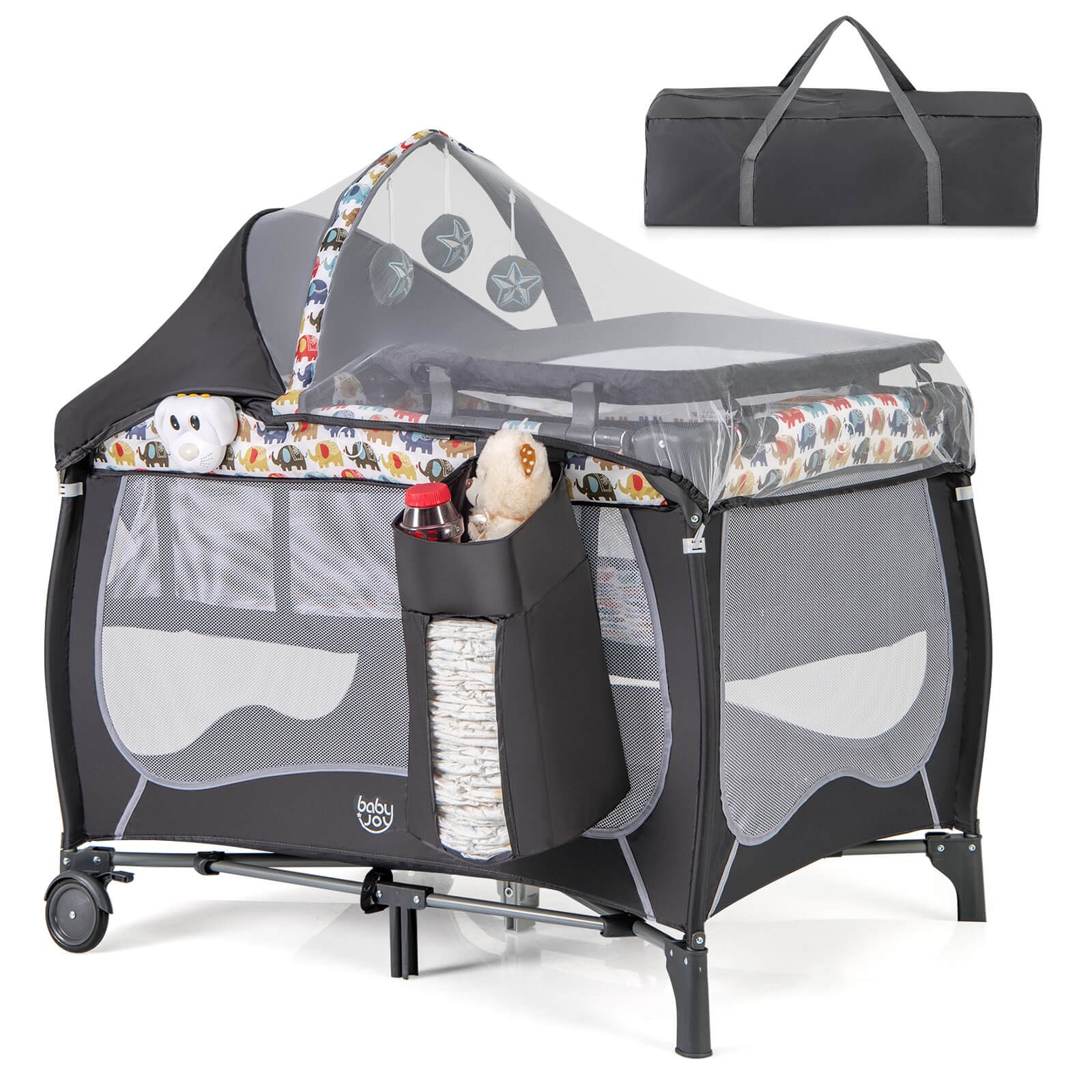 4-in-1 Portable Baby Nursery Center with Detachable Bassinet Changing Table 4-in-1 Portable Baby Nursery Center with Detachable Bassinet Changing Table