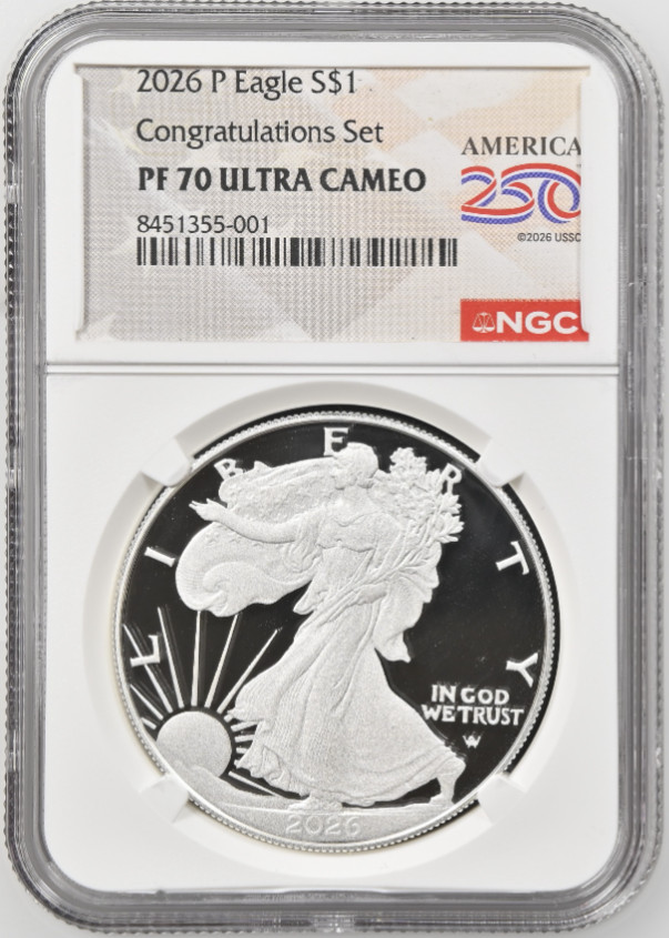 2026 P Congratulations Set Proof Silver Eagle $1 NGC PF 70