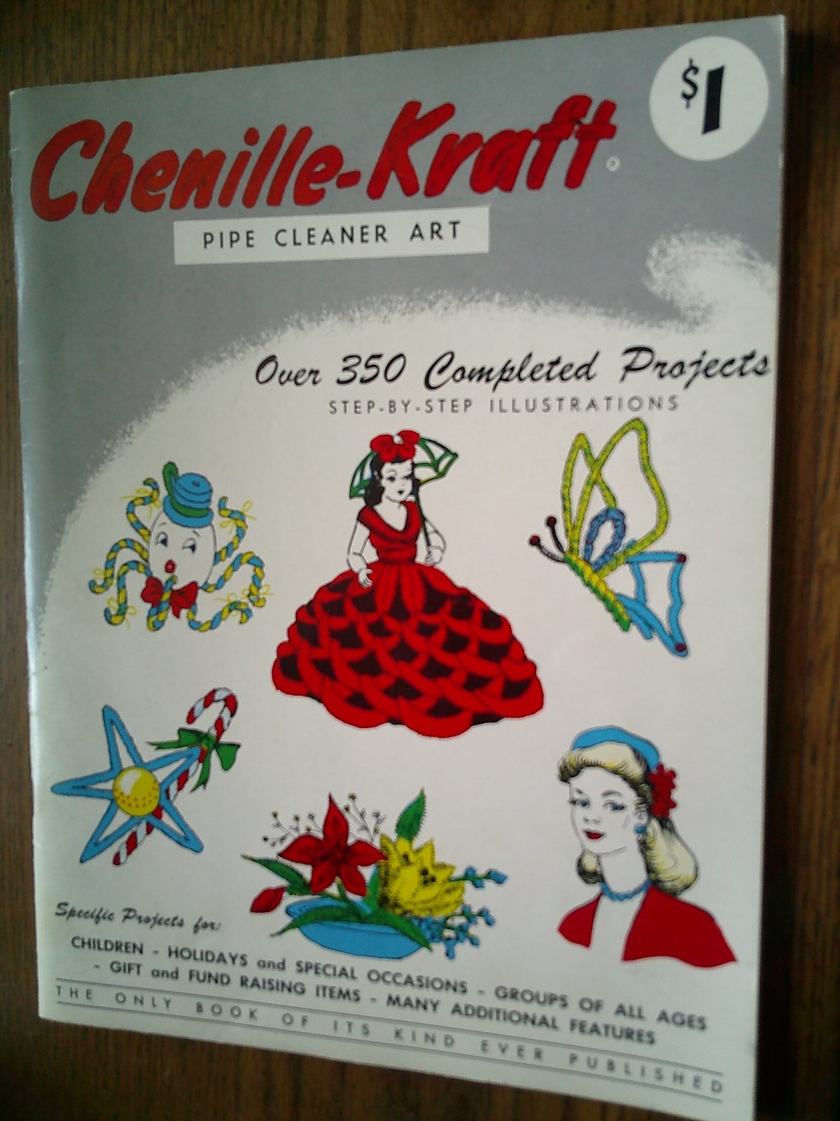 Vintage 1958 Chenille-Kraft Pipe Cleaner Craft Art Book 350 Projects Vintage 1958 Chenille-Kraft Pipe Cleaner Craft Art Book 350 Projects