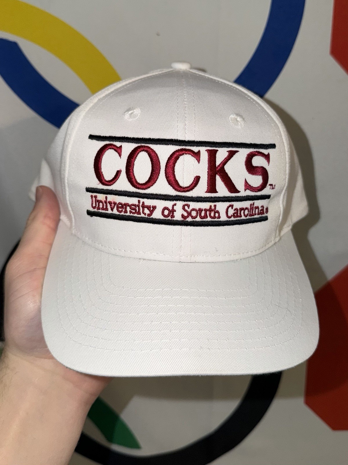 Vintage South Caroline Gamecocks The Game Bar Logo Snapback Hat Football