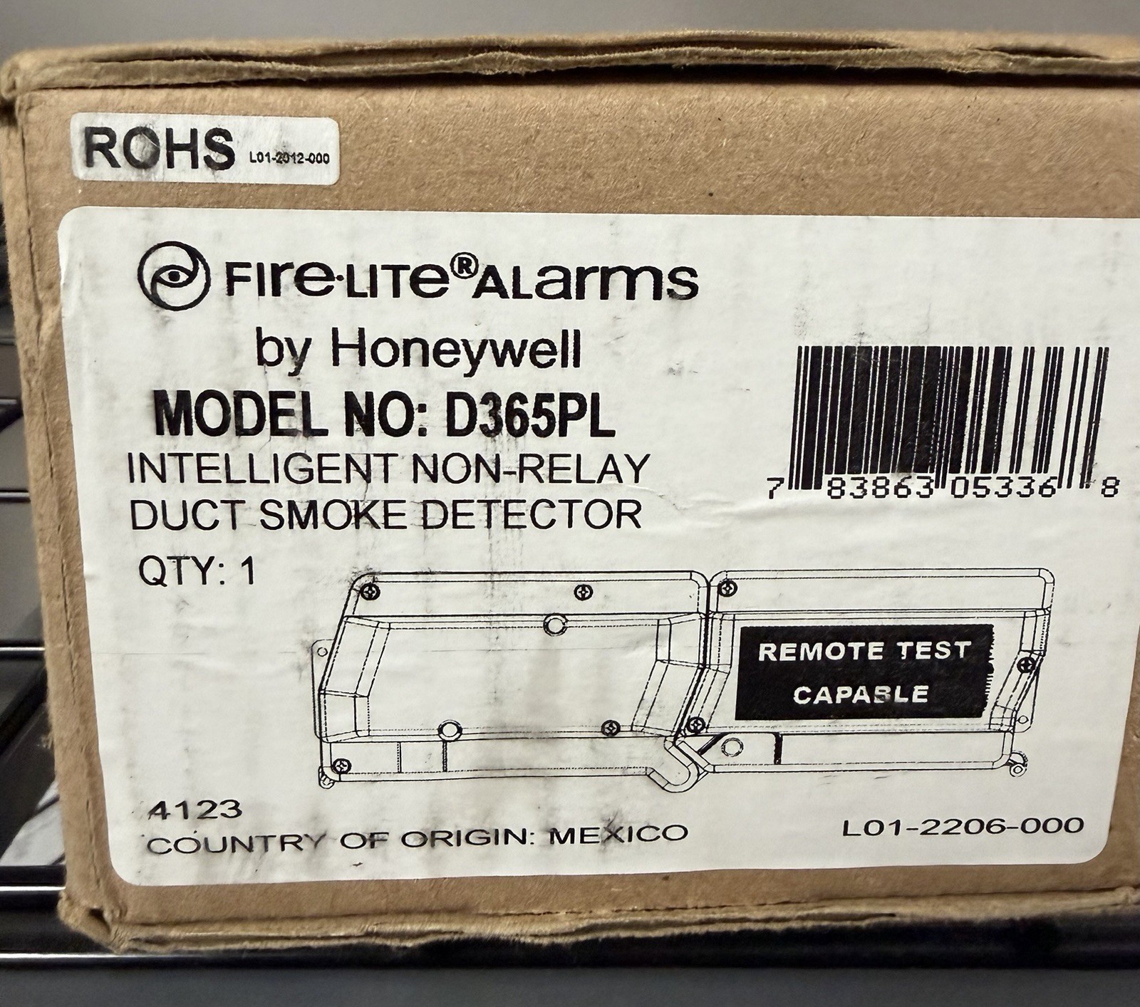 Fire-Lite D365PL Intelligent Addressable Duct Smoke Detector Honeywell NEW