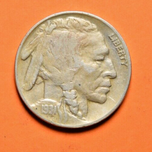 1931 S Indian Head Buffalo Nickel ~ F FINE ~ 5c US Coin
