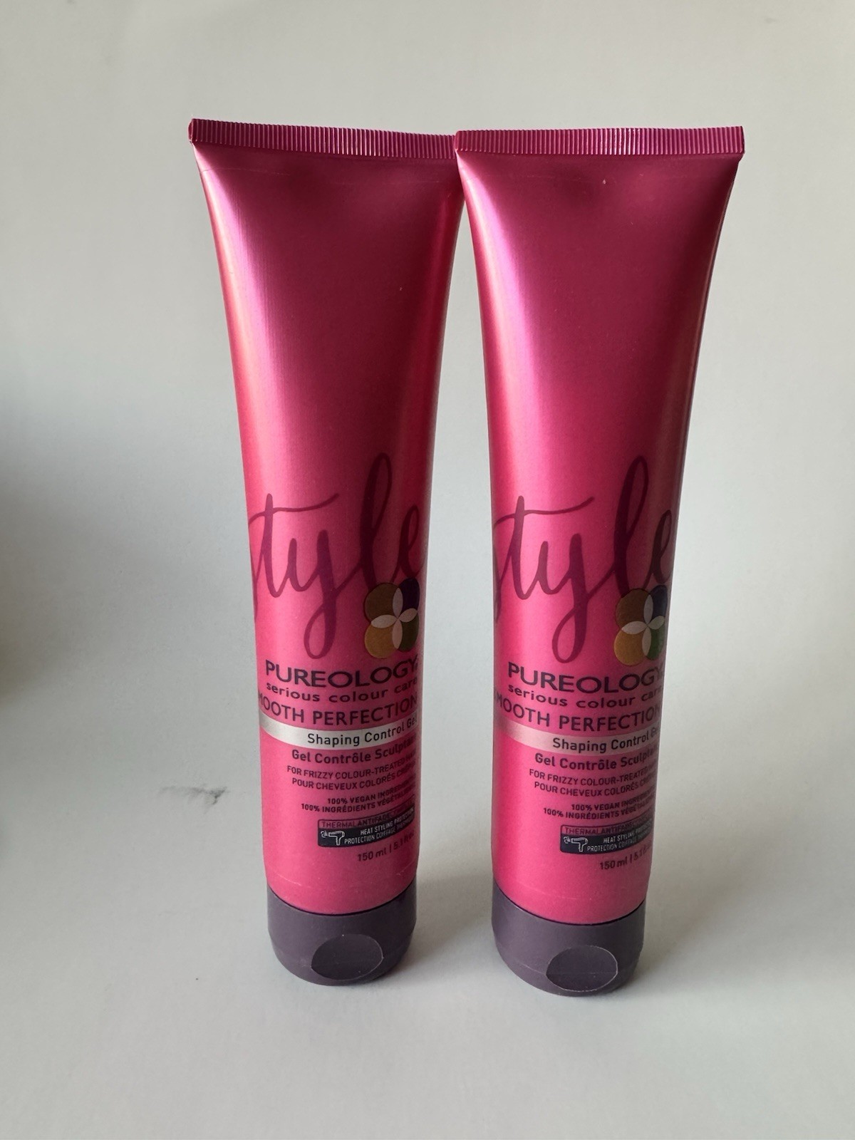 2x PUREOLOGY COLOR CARE SMOOTH PERFECTION SHAPING CONTROL GEL 5.1 OZ FRIZZY HAIR