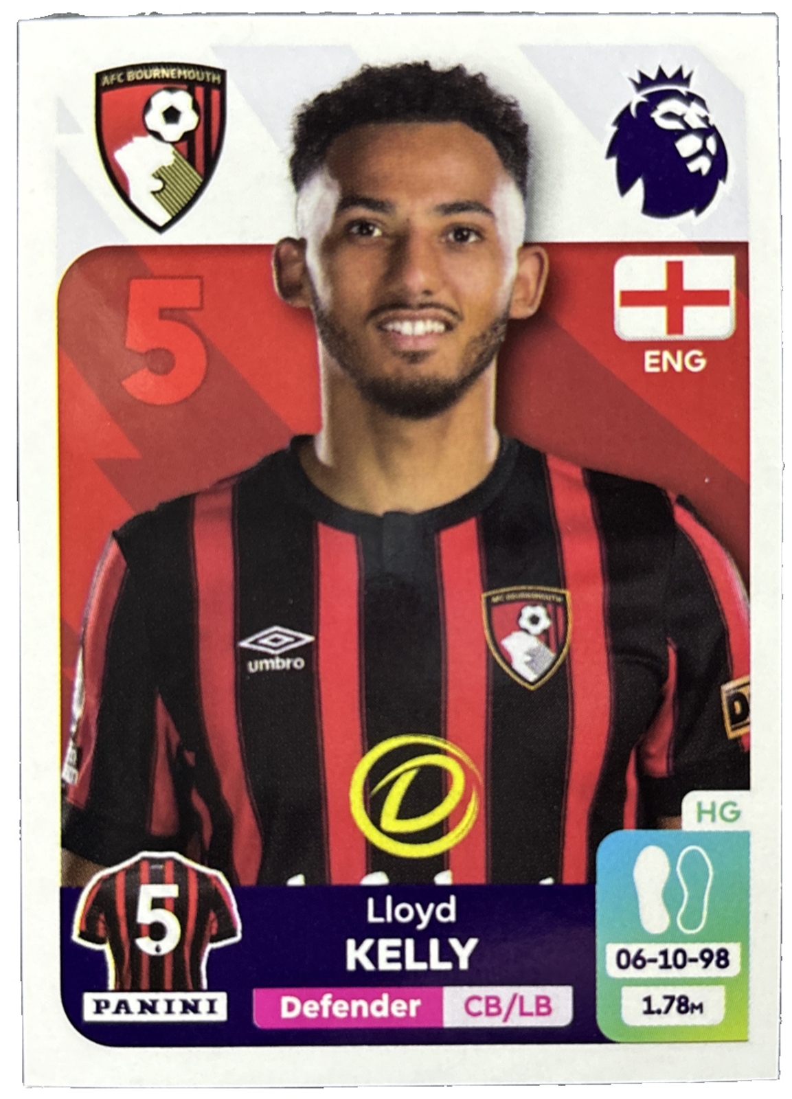 Panini Premier League 2024 - # 27 - LLOYD KELLY - AFC Bournemouth