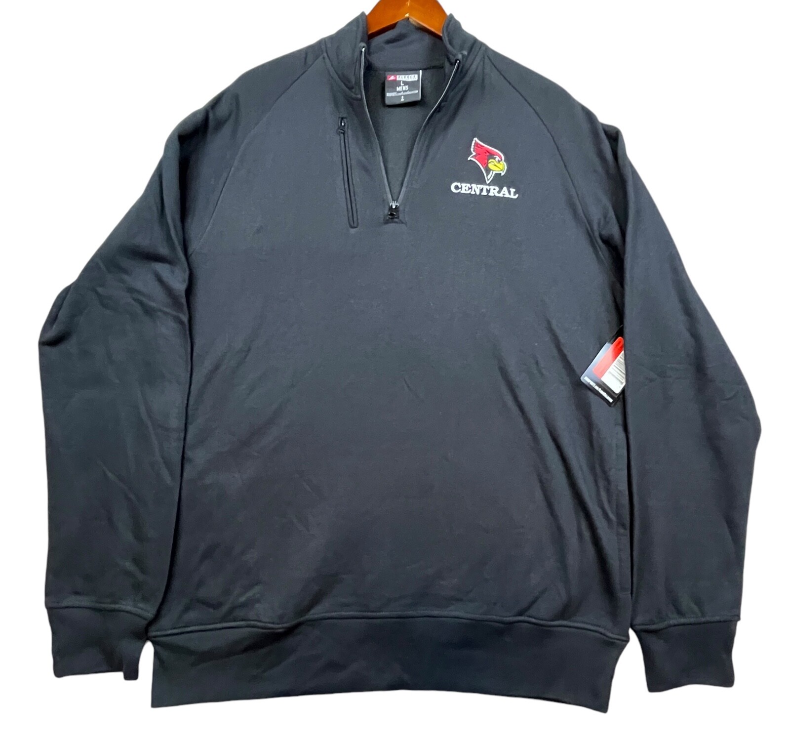 BSN Sports Illinois State Redbirds 1/4 Zip Pullover Mens Large Black Long Sleeve