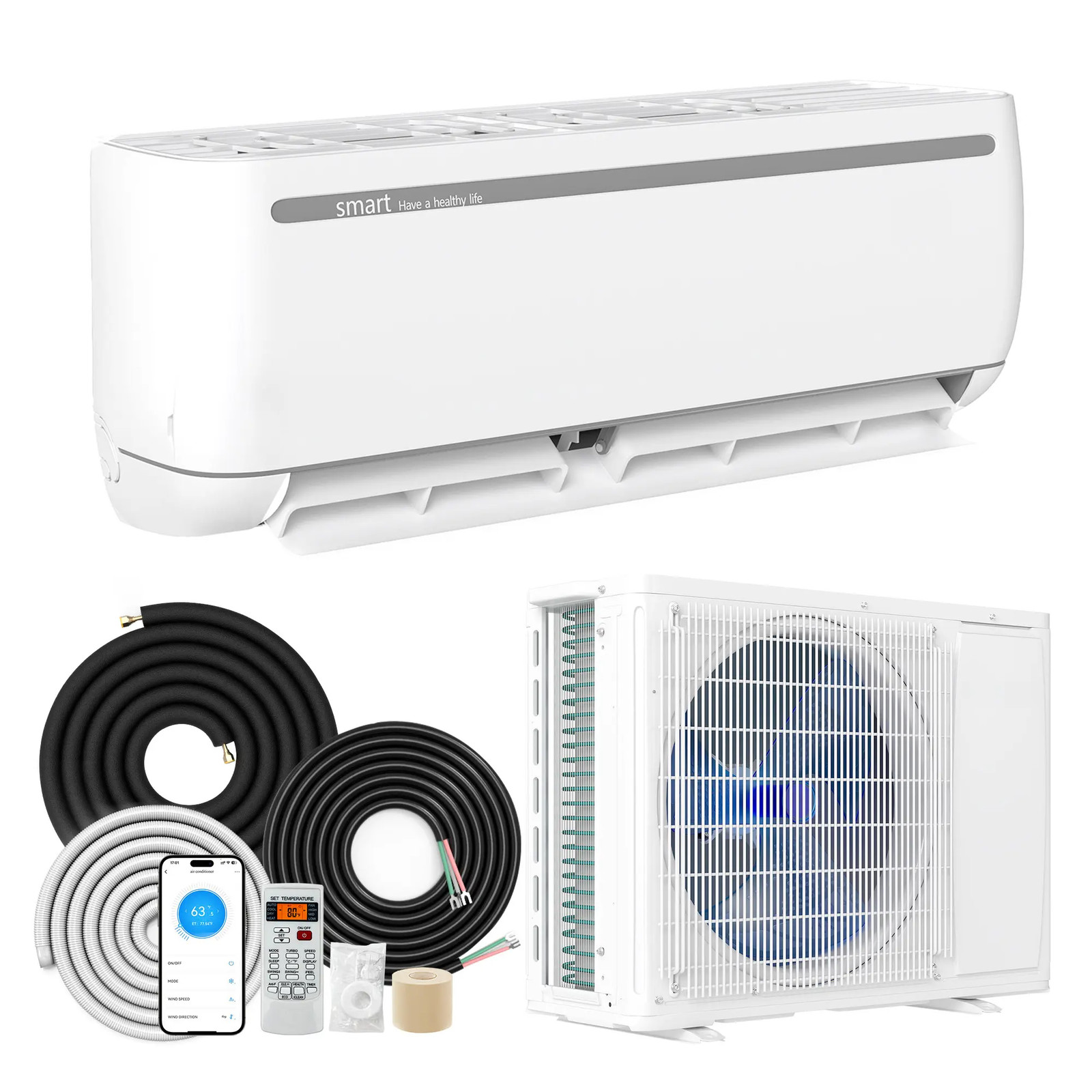 YITAHOME 12K BTU Wifi Mini Split Air Conditioner Heat Pump System 20 SEER2 115V