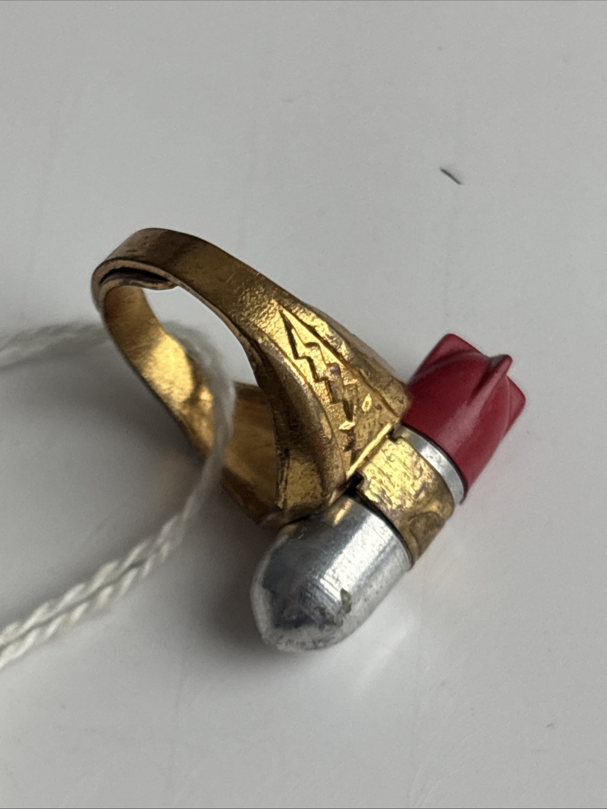 Vintage 1947 Lone Ranger Atomic Bomb Adjustable Ring Cereal Premium KIX Atom