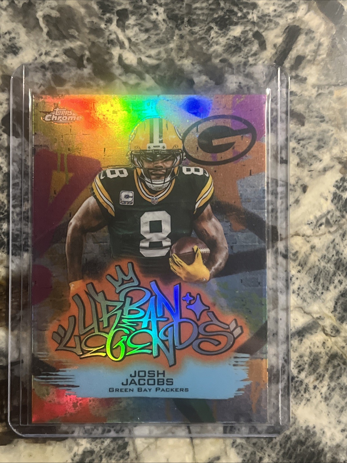 2025 Topps Chrome - Urban Legends Josh Jacobs #UL-13 2025 Topps Chrome - Urban Legends Josh Jacobs #UL-13