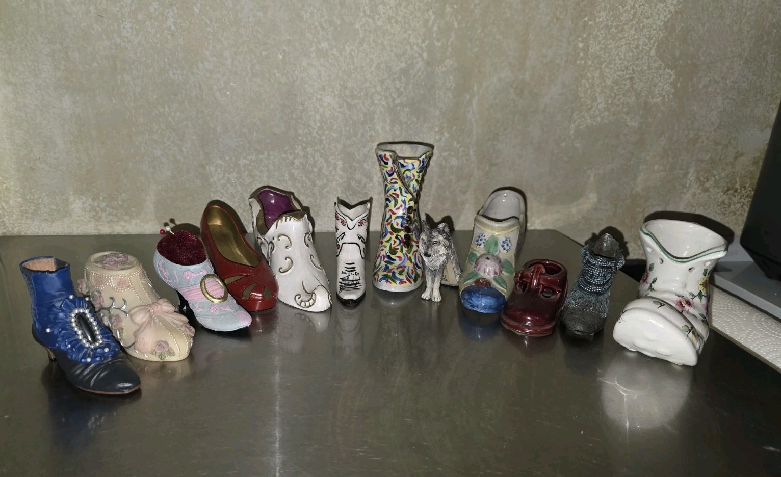 Lot Of 12 Beautiful Miniature Decorative Shoes • Various Styles & Colors