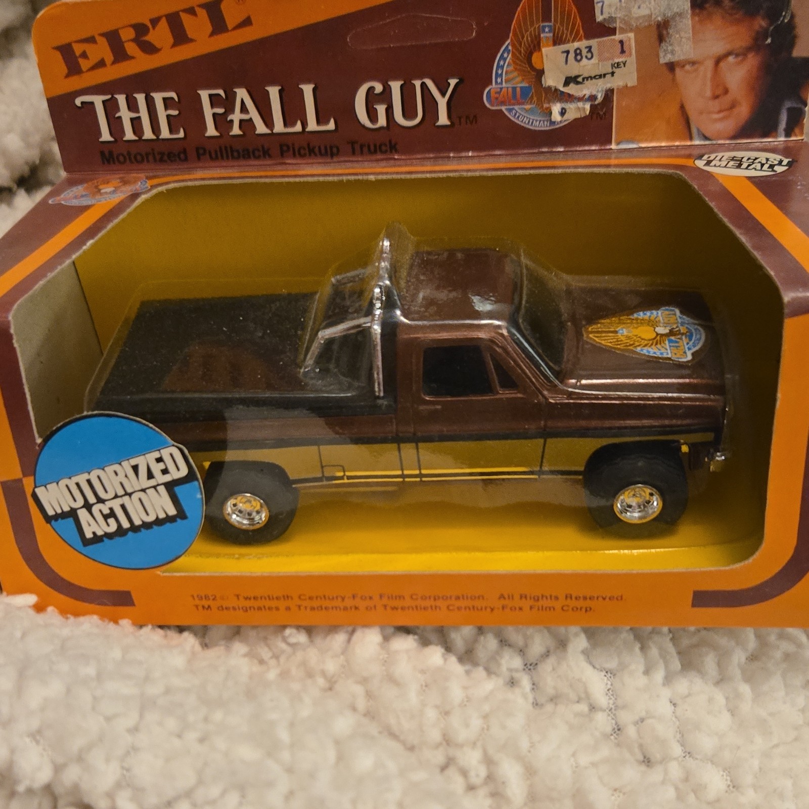 RARE ERTL The Fall Guy 1:64 1982 GMC Pickup Truck Diecast Brown Pullback RARE ERTL The Fall Guy 1:64 1982 GMC Pickup Truck Diecast Brown Pullback