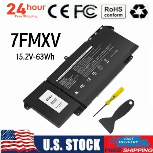 ✅LOT 10X 7FMXV Battery For Dell Latitude 5320 7320 7420 7520 9JM71 1PP63 63Wh