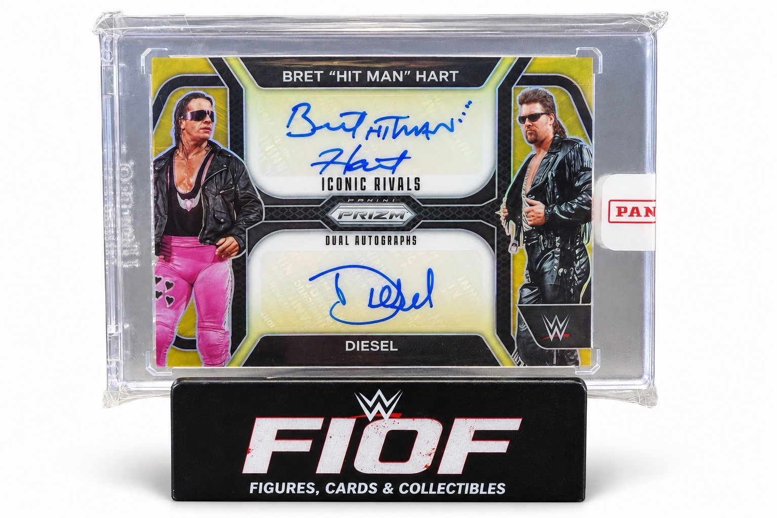 2024 Panini Prizm WWE Bret Hart Diesel Dual Auto Iconic Rivals 02/10 Sealed