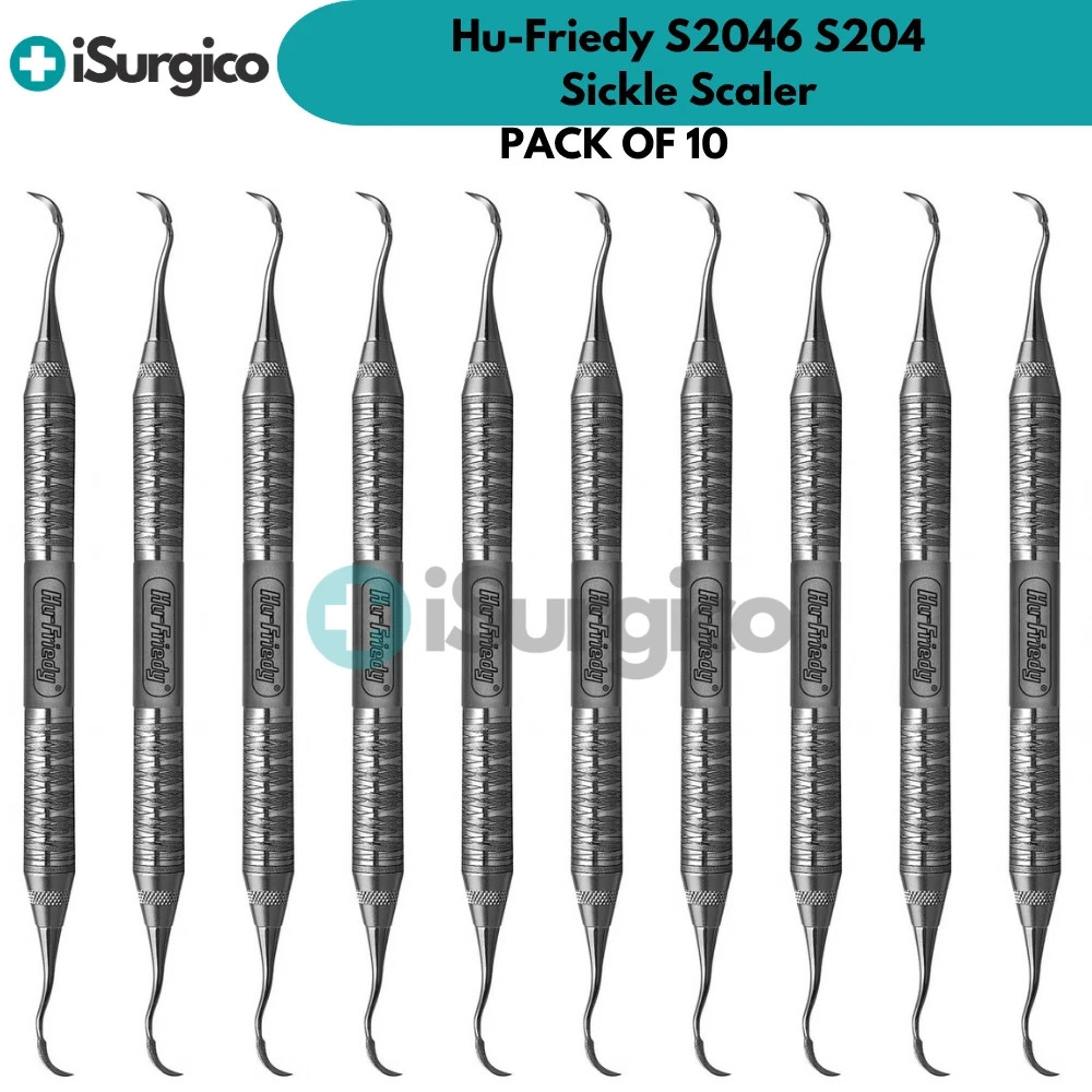 Lot of 10x Hu-Friedy S2046 S204 Sickle Scaler Lot of 10x Hu-Friedy S2046 S204 Sickle Scaler