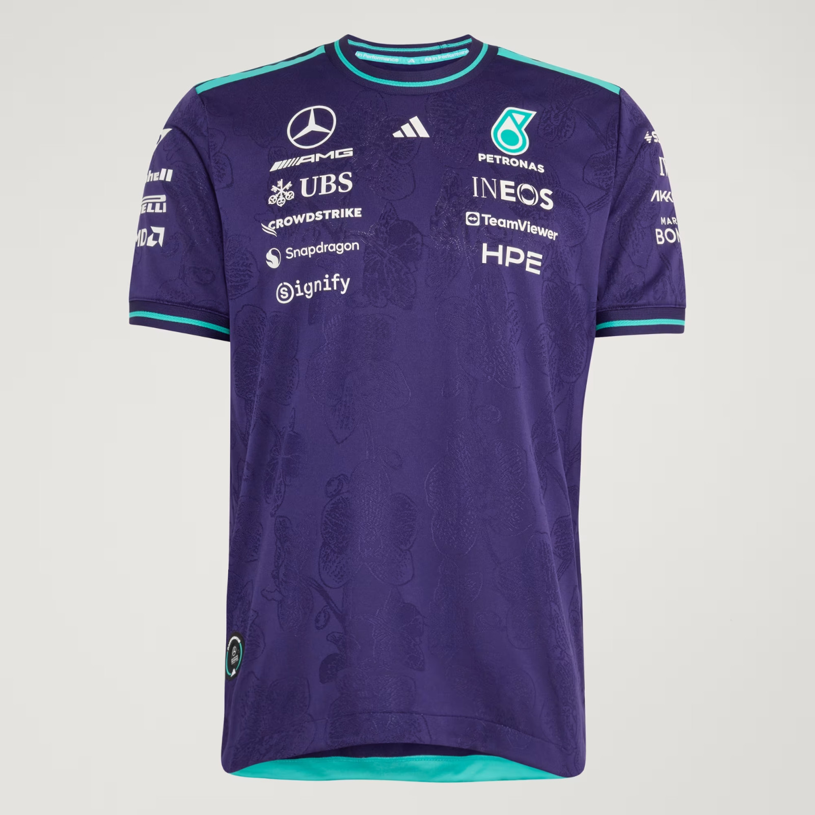 Mercedes AMG Petronas F1 2026 Men's Special Edition Singapore Driver T-Shirt Mercedes AMG Petronas F1 2026 Men's Special Edition Singapore Driver T-Shirt