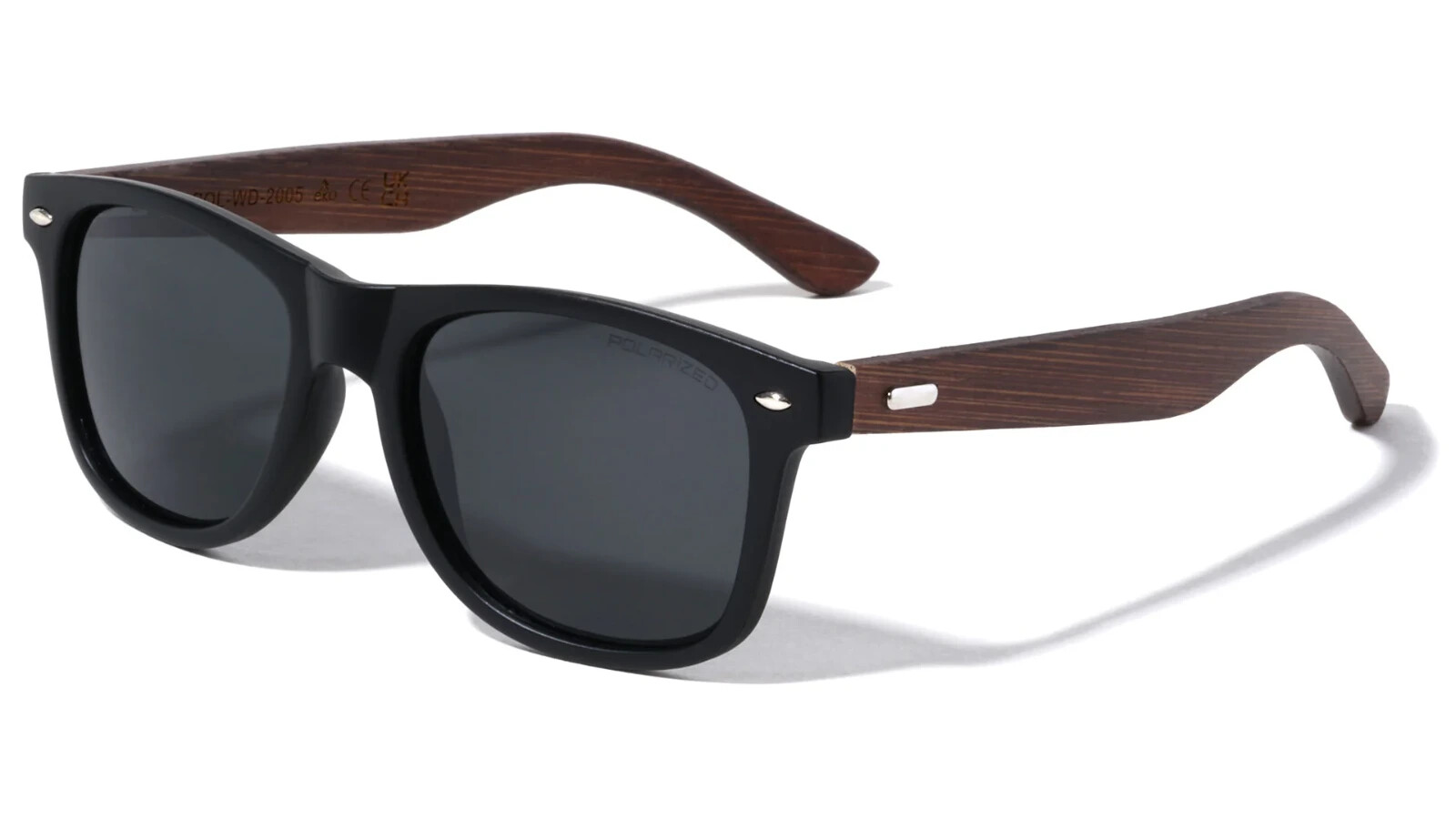 Polarized Bamboo Wooden Sunglasses Men Women Retro Iconic Horn Rimmed Frame Wood
