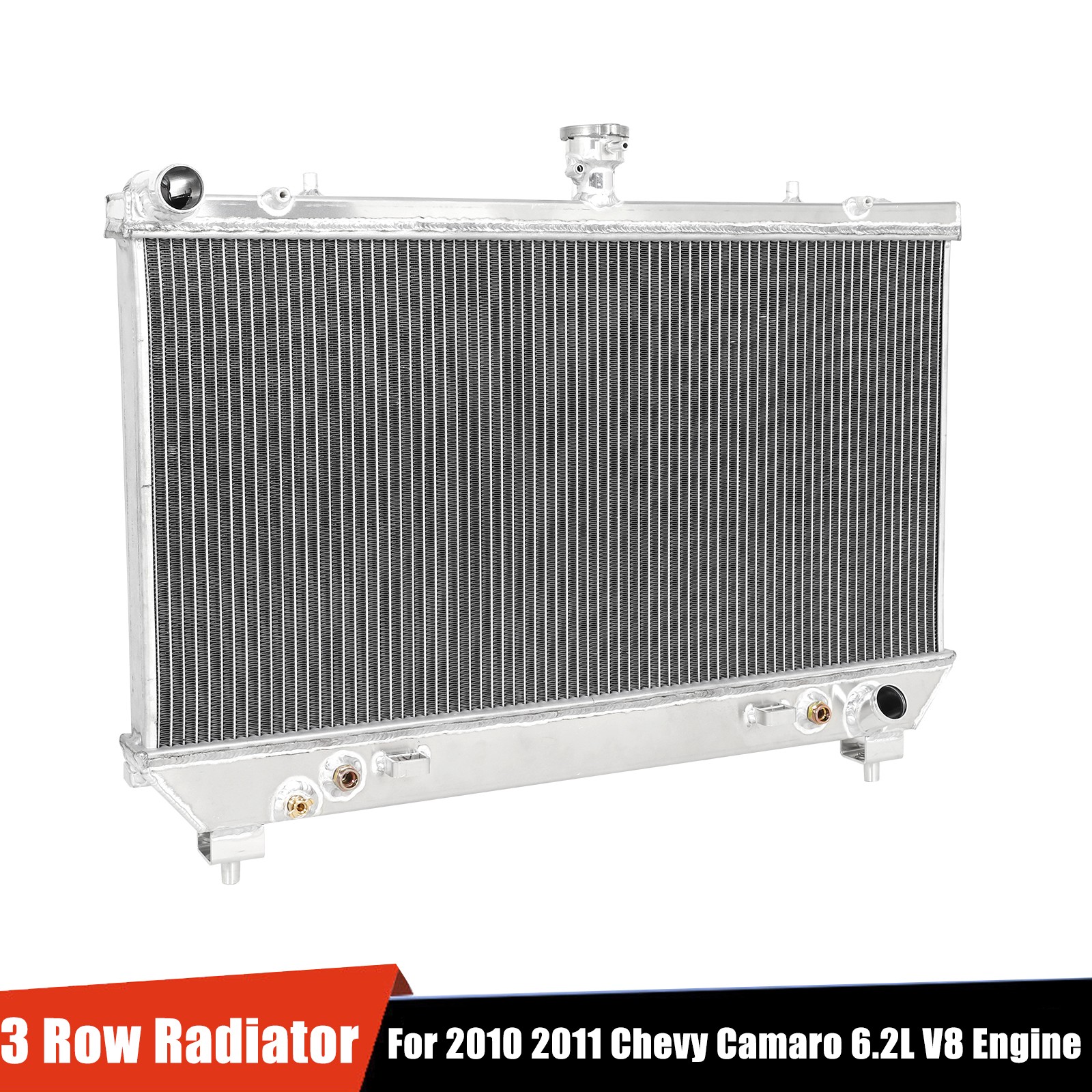 3 Row Aluminum Radiator For 2010 2011 Chevy Camaro SS Coupe Convertible 6.2L V8