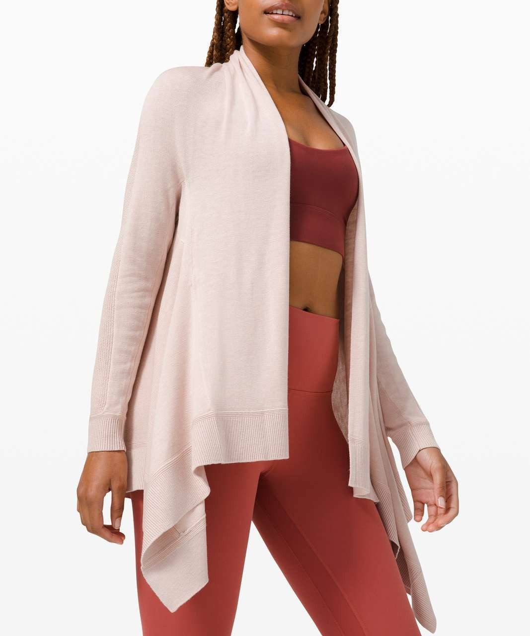 Lululemon Cashlu Knit Wrap Pink Bliss Cardigan Sweater W3DZDS Womens XS/S Lululemon Cashlu Knit Wrap Pink Bliss Cardigan Sweater W3DZDS Womens XS/S