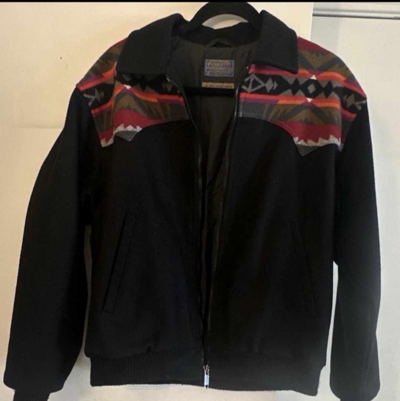 Vintage Pendleton High Grade Western Wear Virgin Wool Jacket USA Southwestern S