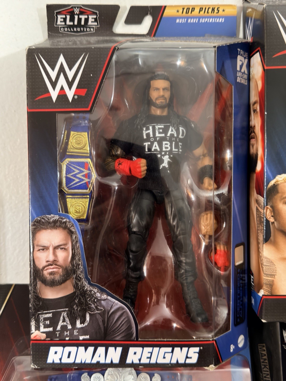 WWE Bloodline Figure Lot Roman Reigns Solo Sikoa Jimmy Jey Uso Mattel Elite