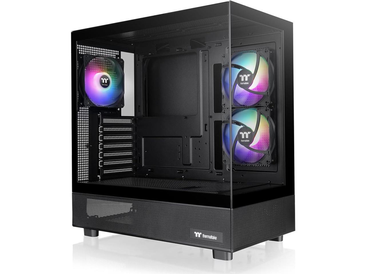 Thermaltake View 270 Plus TG ARGB Black Mid Tower E-ATX Case with 3x120mm ARGB F