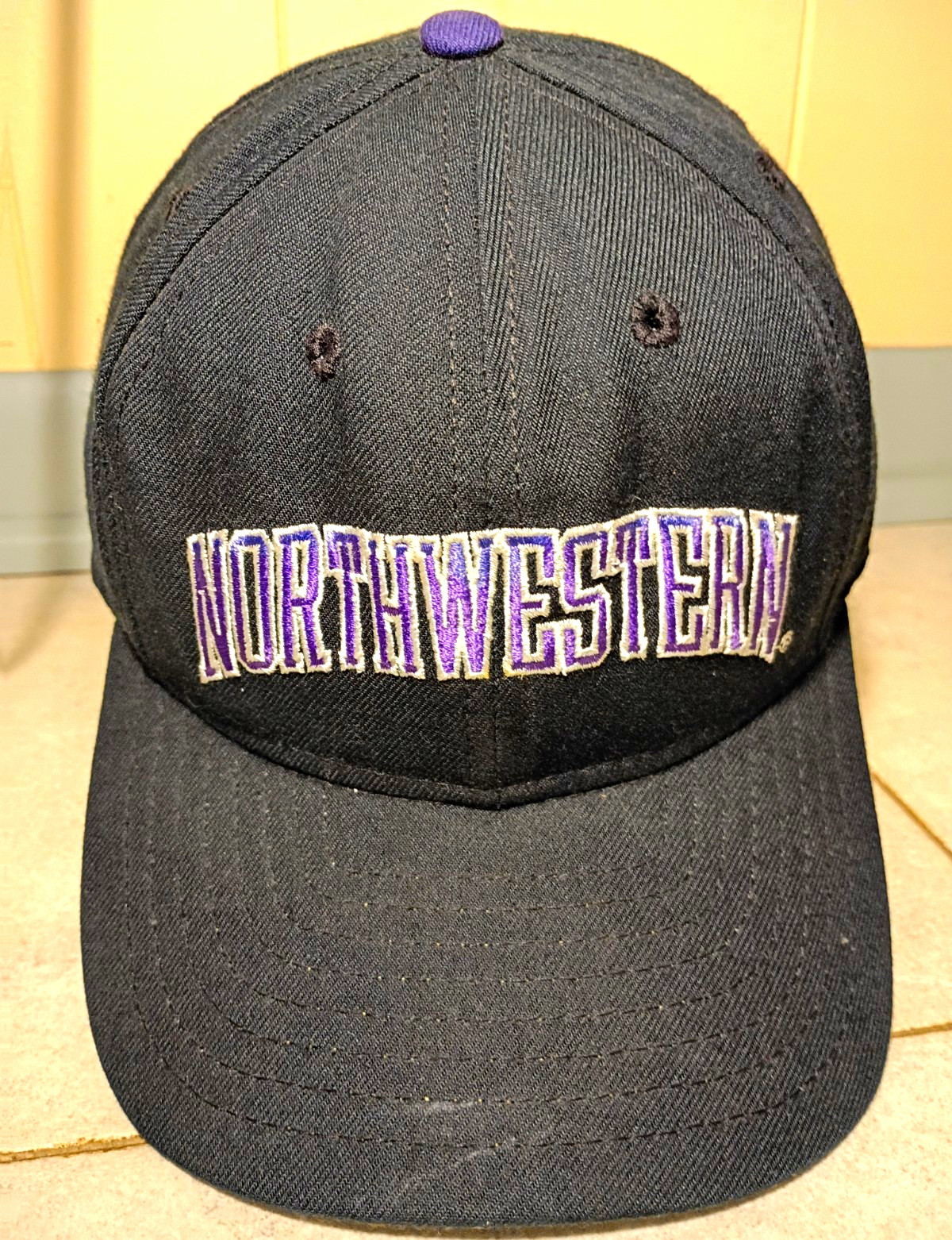 Vintage 90s New Era Northwestern Wildcats Low Profile Hat Cap USA Strapback Nice