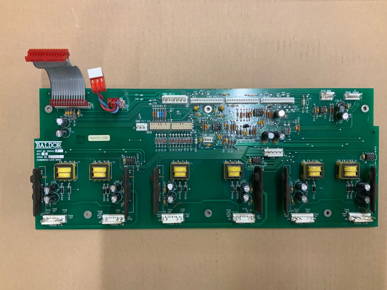 Baldor V0084651 Harmonized Gate Drive Board for 100 HP BALDOR VFD Baldor V0084651 Harmonized Gate Drive Board for 100 HP BALDOR VFD