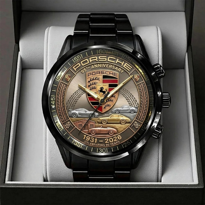Porsche 95th Anniversary 1931-202 Black Stainless Steel Watch TN1596