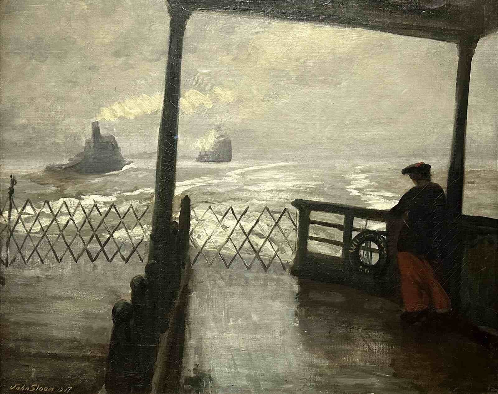 John Sloan - The Wake of the Ferry II 1907 Art Print