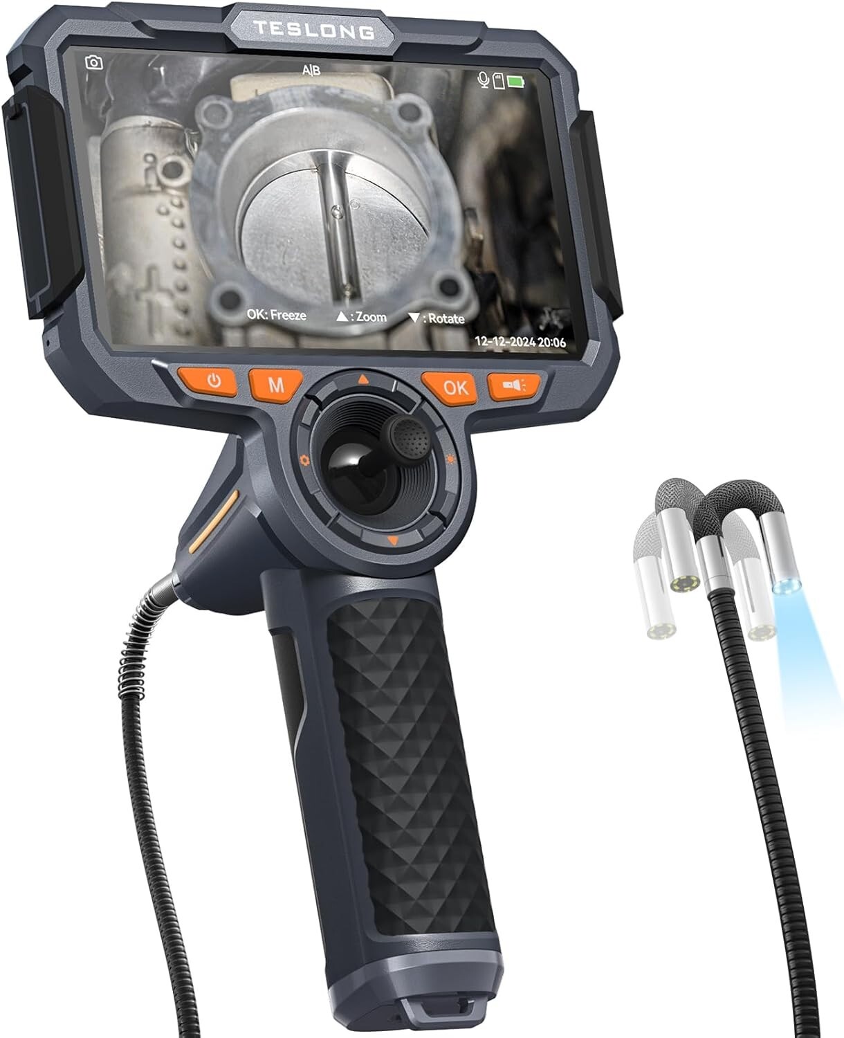 Teslong 4-Way Joystick Articulation Borescope Inspection Camera 360° Steerable