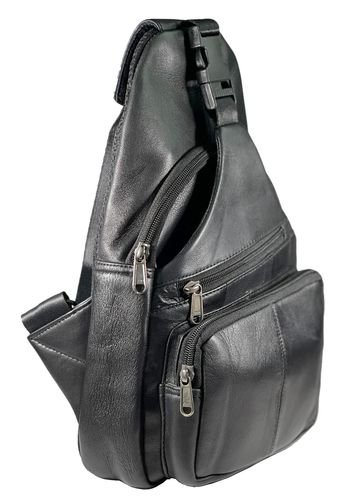 Men\'s Sling Backpack Genuine Leather Chest bag Crossbody Bag Shoulder Bag